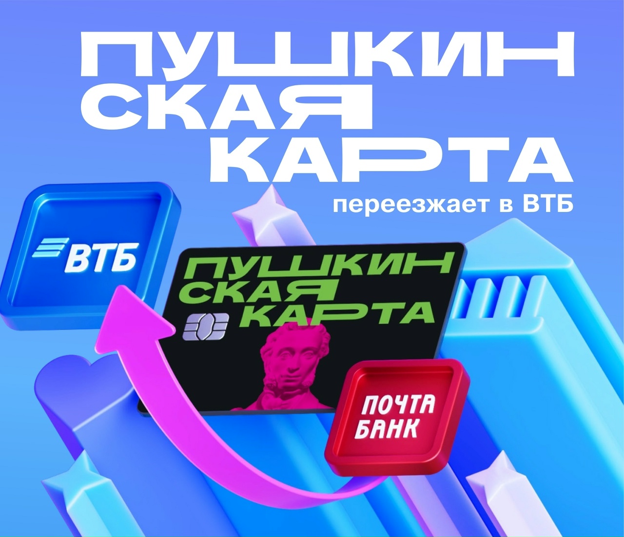 Пушкинская карта переезжает в ВТБ